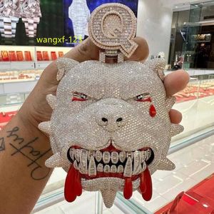 Colgante con foto de Hip Hop personalizado de fábrica, colgante con diamantes de laboratorio con corte Baguette de moissanita, colgante helado como regalo