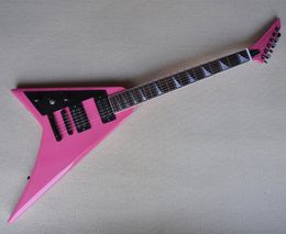 La guitare électrique rose pour gaucher personnalisée en usine avec pont fixe de micros HH peut être personnalisée