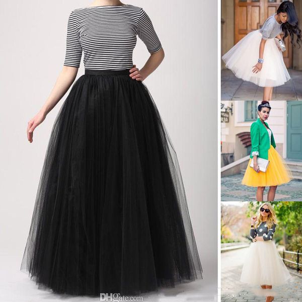 Usine sur mesure femmes Tutu jupes mode robe de soirée longueur de plancher adulte longue fille Tulle robes de bal une ligne grande taille jupon jupes