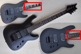 Factory Custom Matte Black Electric Guitar met verschillende fret Inlay Rosewood Breck Black Hardwares kan worden aangepast