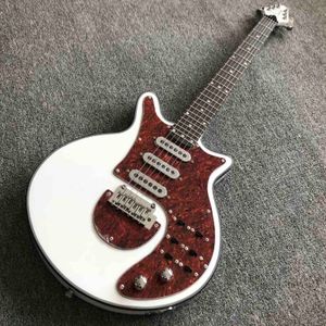 Factory Custom Shop White Guild Brian BM Brian May Guitar Black Pickguard 3 Pickups Tremolo Bridge 24 Frets Electric Guitar