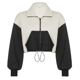 Factory personalizado para mujeres con capucha de moda con capucha de alta calidad sherpa chaqueta de gran tamaño