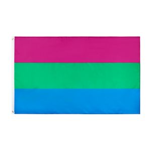 90x150cm 3x5 pieds LGBTQIA fierté polysexuelle drapeau d'orientation romantique usine directe 100% Polyester