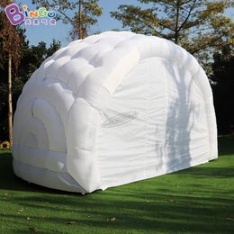 Factory direct 10m dia (33ft) inflatable white half dome tent add door curtain blow up camping tent for party event decoration toys sports