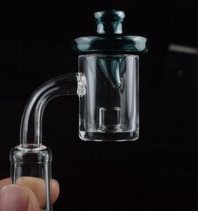 Factory Direct 4mm dikke bodem korte nek kernreactor hamer quartz banger nagel met ufo gekleurde carb cap voor glazen waterleidingen