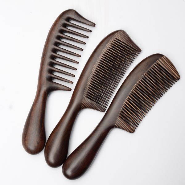 Factory Direct African Ebony Wood Skin Grey Wood Poby Wholesale Makeup Hair Peigne Peigne Green Sandalwood Gift