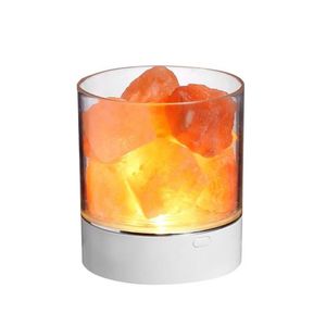 Factory Direct Colorful LED atmosphère nocturne chambre légère chambre salon cristal sel anion de purification de l'air lampe276o