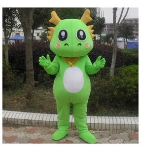 Costume de mascotte de dragon vert mignon Direct Direct à vendre