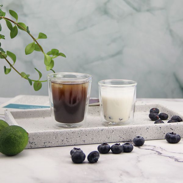 Livraison directe d'usine de tasses en verre à haute teneur en borosilicate, vente en gros, tasses à eau transparentes japonaises pour le bureau et la maison, tasses à café à jus, tasses à thé