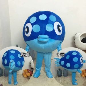 Factory Direct mode Big Eye Clever Blue Sea Fish Fancy Dress Mascot Mascotte karakterkostuummascotte kostuums