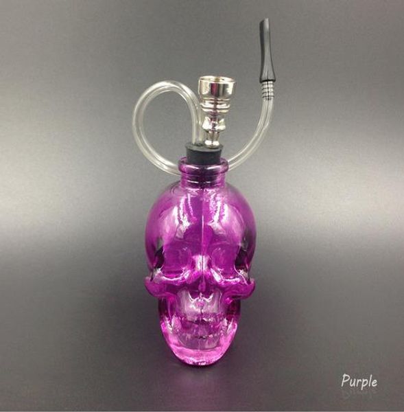 Pipa de narguile shisha de calavera creativa fina directa de fábrica, vidrio, entrega aleatoria de color, envío gratis, grande mejor