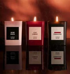 Ambientador directo de fábrica Perfume Vela Fragancia Mujeres Hombres Velas perfumadas unisex Bougie Parfumee 200 g Olor agradable de larga duración Ou1560679