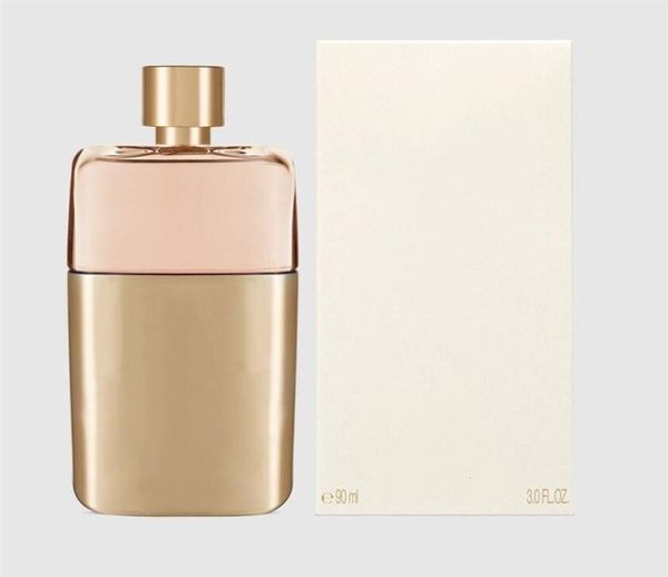Perfume de mujer dorado directo de fábrica 90 ml Perfume sexy y seductor de alta calidad Desodorante de salud de larga duración