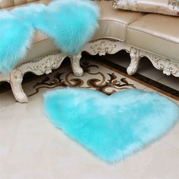 Factory Direct Heart Shaped Carpet 40 50 cm Vloermat Imitatie Wol Tapijt Pluche Home RUG Woonkamer Slaapkamer Groothandel