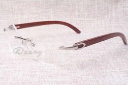 Lunettes de vue rondes de haute qualité directe d'usine de qualité Lunettes de loisirs 8100903 lunettes de mode en bois naturel Taille: 54-18-135 mm