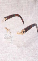Fabriek directe ronde bril van hoge kwaliteit kwaliteit goederen bril 8100903 bril mode pauw kleur houten bril maat 5419640818