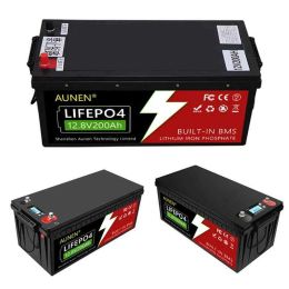 Batería LiFePO4 de 12V directa de fábrica 12V200Ah con batería de iones de litio de diente azul para electrodomésticos/almacenamiento de energía fotovoltaica LL