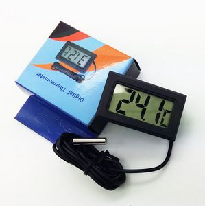 Factory Direct Mini Embedded Elektronische Digitale Thermometer Aquarium Koelkast Watertemperatuur Meter Waterdichte Sonde