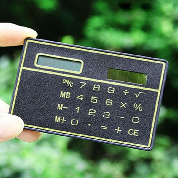 Mini calculadora de tarjetas multifuncional directa de fábrica, tarjeta de visita, regalo para estudiantes, energía solar