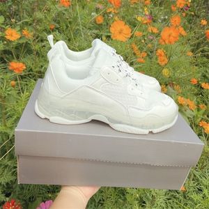 F￡brica Direct Paris Triple S Casual Dad Shoes para hombre personalizado para mujer Black White Gym Gym Red Grey Platform Lovers Sneakers EUR 36-45 H01