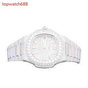 Factory Directe prijs van antieke automatische ijs uit vvs duidelijkheid Moissanite Diamond bezaaid unisex pols horloge voor mannen anlt6673zj