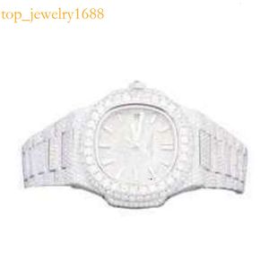 Prix direct d'usine de la clarté VVS Iced Out Antique Clarity Moisanite Diamond Studed Unisexe Wrist Watch for Men Anlt6673ZJ