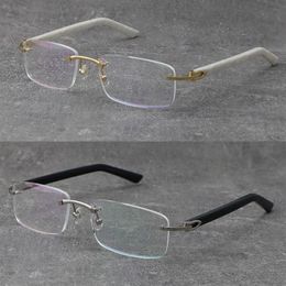 Lunettes de lecture sans monture pour femmes et hommes, monture en or 18 carats, presbytes, montures métalliques, bras optiques myopes, planche 202w, usine directe