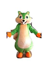 Vente directe d'usine costume de mascotte d'écureuil vert adulte costume d'écureuil costume d'animal à vendre