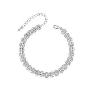 Factory Direct Sale Brilliant Tiny Cubic Zirconia CZ Diamond Micro Pave Cubaanse Link Armbanden