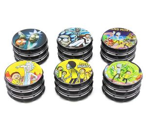 Vente directe d'usine Creative Cartoon Imprimé 4 couches 63 mm Aluminium Alloy Herb Grinder Cartoon O Tobacco Grinder DHL Livraison GRATUITE1122628