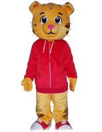 Factory Direct Sale Daniel Tiger Mascot -kostuum voor volwassen dieren Large Red Halloween Carnival Party