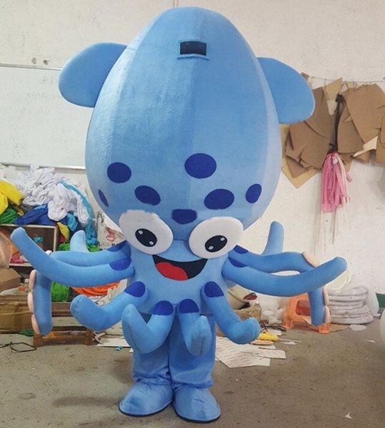 Fábrica Venta directa Mascota Customado de calamares de muñecas Moda Moda Muñeco Muñeco Octopus Cartoon Ropa de muñeca Ropa marina Vida marina Mascot