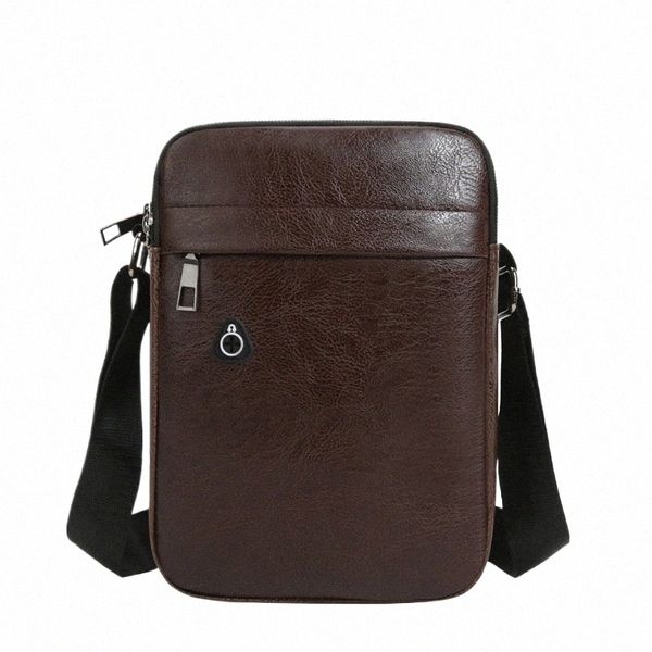 Sac à bandoulière en cuir véritable pour hommes, vente directe d'usine/sac menger décontracté.Sac de bus très léger.I35A#