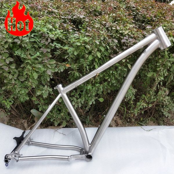 Venta directa de fábrica, nuevo diseño y popular cuadro de bicicleta MTB de aleación de titanio gr9 de 18 pulgadas con alta calidad