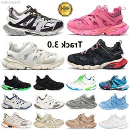 Piste de vente directe d'usine suit les chaussures de luxe Track 3 3.0 Chaussures AAA Triple blanc en cuir noir Entraîneur Nylon Chaussures à plateforme imprimées Taille 35-45