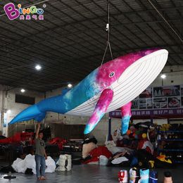 Fábrica Ventas directas Color ballena Inflable Modelo de tiburón Ballena Marina Organismo Marino Decoración del techo
