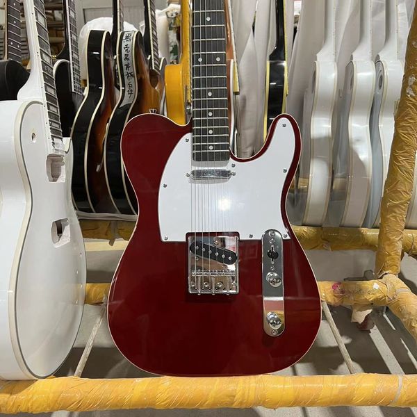 Fábrica Ventas directas Guitarra Eléctrica Doble Ade Rosewood Frotrboard Cuerpo de caoba Vino Rojo Color 6 cuerdas Guitarra Derecha