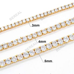 Factory Direct Sales GRA VVS Moissanite 10K vaste gouden tennisketen 3 mm 4 mm 5 mm ketting Bracelet Mannen en vrouwen Fijne sieraden