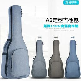 Factory Direct Sales of Canvas Shaped A6 Folk Guitar Bags with Double Straps 25MM Sponge 41 Inch Instrument Bags Wholesale By Ma