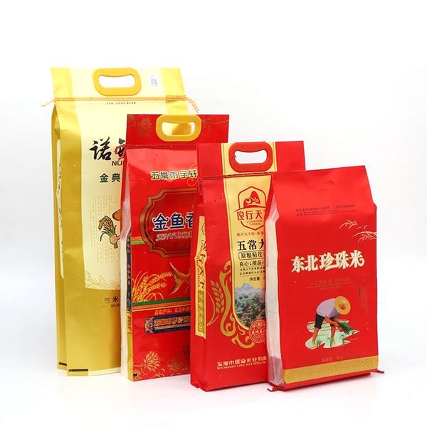 Les sacs tissés de vente directe en usine, les sacs d'emballage de pommes de terre, les sacs d'emballage de riz et de millet peuvent être personnalisés pour l'impression