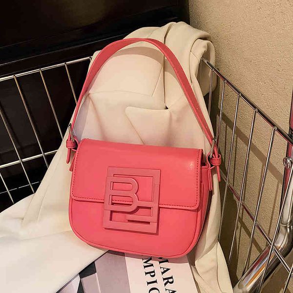 Venta directa de fábrica Letras pintadas con aerosol Simple Pequeño 2022 Nueva tendencia Bolso Textura Solo hombro Mensajero Cadena de mujer Bolsos cruzados para mujer