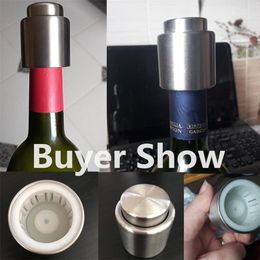 Venta directa de fábrica de vino de acero inoxidable tapón de la botella de vacío del vino rojo del casquillo sellador fresco Guardián La Barra de Herramientas de botella cubierta Accesorios de Cocina