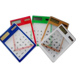 Factory Direct Selling Color Transparante ultradunne rekenmachine Solar Calculator Mini Calculator