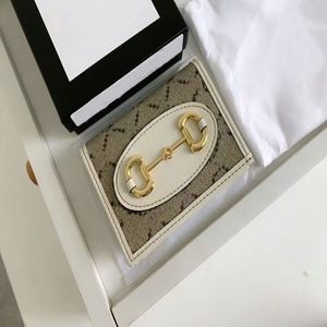 Fabriek directe verkoop Hoge kwaliteit designer portemonnee mode kruis patroon gouden gesp lederen canvas kaart verandering sleutel tas hand deli227R