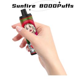 Factory Direct Sells Hot Style OEM / ODM 8000PUFF 0% 2% 18 ML CAPATION E-CIG Multi saveur Disposable Electronic Cigarette Wape Bar