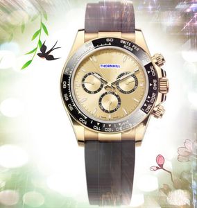 Vente directe d'usine hommes entièrement fonctionnels chronomètre montres japon mouvement à quartz chronographe jour date boucle en caoutchouc lumière horloge populaire montre cadeaux