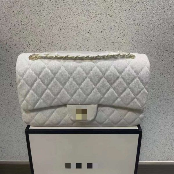 Factory Direct Store Sac pour femme classique haut de gamme Petit vent parfumé Cf Caviar Diamant Fil brodé Épaule unique Diagonal Straddle