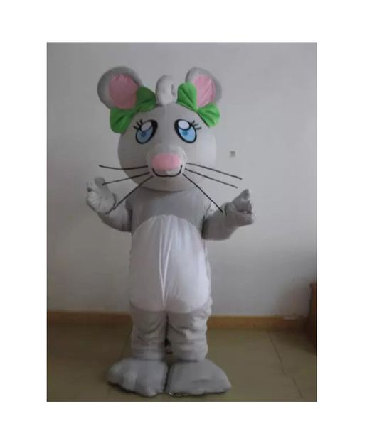 Directo de fábrica, extraño, de felpa, oreja marrón, ratón divertido, disfraz de mascota gris, disfraz de personaje adulto