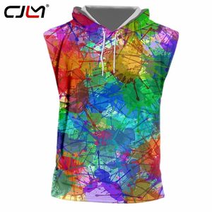 Suministro directo de fábrica Diseño de muestra original Impresión de tinta colorida en 3D Camiseta sin mangas con capucha Chaleco de gran tamaño al por mayor 220623