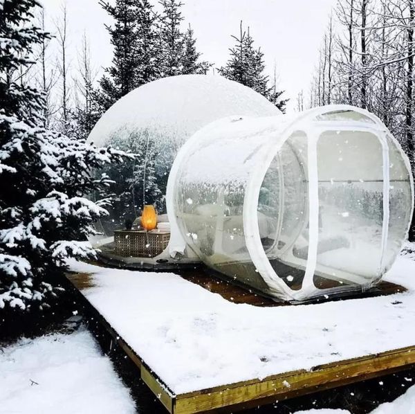 Arbre à bulles gonflable avec souffleur, balançoire directe d'usine, 3M de diamètre, pour tente de Camping Igloo de jardin publicitaire D4723996